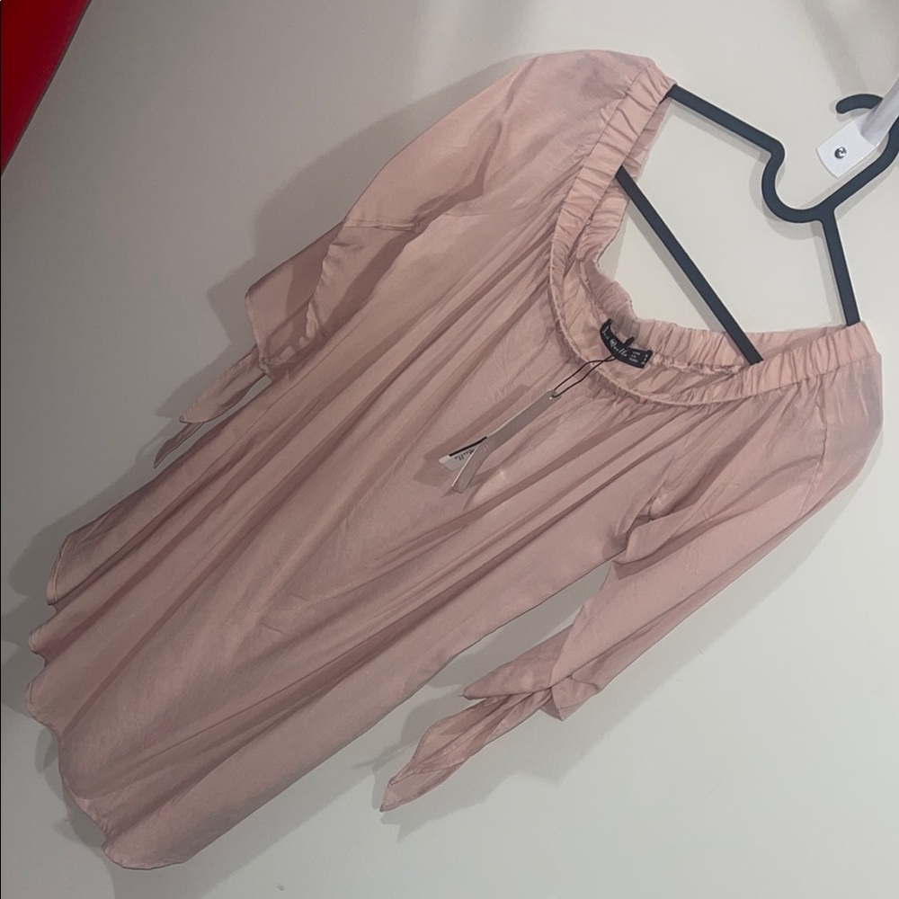 Women's Pink Off-Shoulder Top